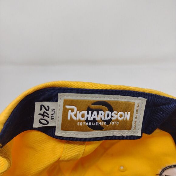 Louisville Slugger 125 Mens Strapback Hat Yellow Adjustable Embroidered Logo - Picture 11 of 11